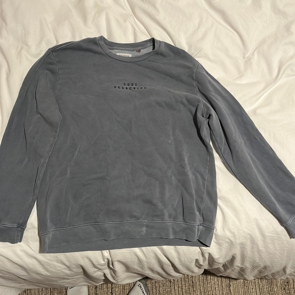 Vintage Pacsun Gray/Blue crew neck sweatshirt